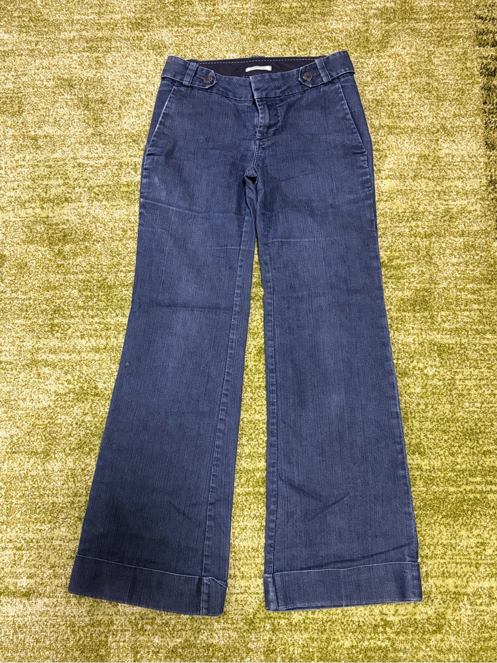 Banana Republic Wide-Leg Jeans in Dark Blue Denim